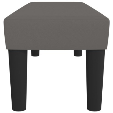 vidaXL Πάγκος Γκρι 100x30x30cm από Συνθετικό Δέρμα 1 τεμ.