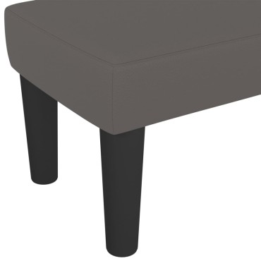 vidaXL Πάγκος Γκρι 100x30x30cm από Συνθετικό Δέρμα 1 τεμ.