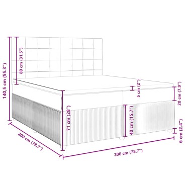 vidaXL Κρεβάτι Boxspring με Στρώμα Ροζ 200x200 εκ. Βελούδινο