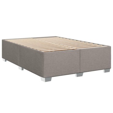 vidaXL Κρεβάτι Boxspring με Στρώμα Taupe 160x200cm Υφασμάτινο 1 τεμ. - Διπλό