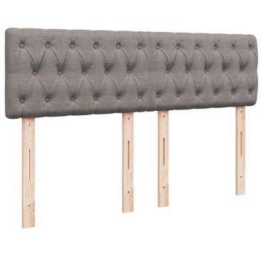vidaXL Κρεβάτι Boxspring με Στρώμα Taupe 160x200 εκ. Υφασμάτινο
