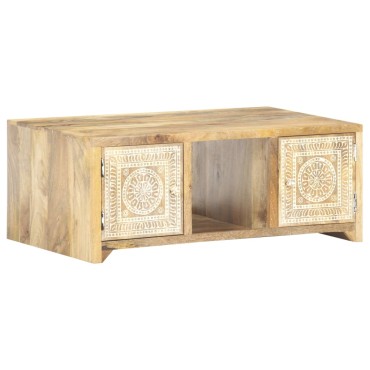 vidaXL Τραπεζάκι Σαλονιού 90x50x35cm από Μασίφ Ξύλο Μάνγκο 1 τεμ.