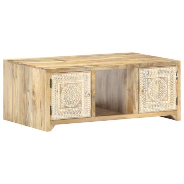 vidaXL Τραπεζάκι Σαλονιού 90x50x35cm από Μασίφ Ξύλο Μάνγκο 1 τεμ.