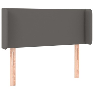 vidaXL Κεφαλάρι με Πτερύγια Γκρι 103x16x78/88cm Συνθετικό Δέρμα 1 τεμ.
