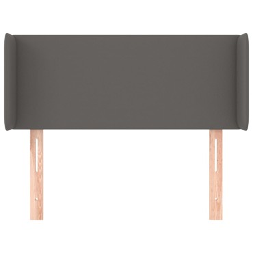 vidaXL Κεφαλάρι με Πτερύγια Γκρι 103x16x78/88cm Συνθετικό Δέρμα 1 τεμ.