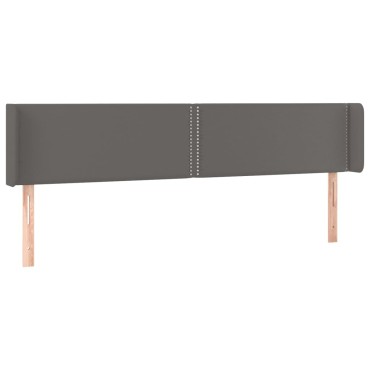 vidaXL Κεφαλάρι με Πτερύγια Γκρι 163x16x78/88cm Συνθετικό Δέρμα 1 τεμ.