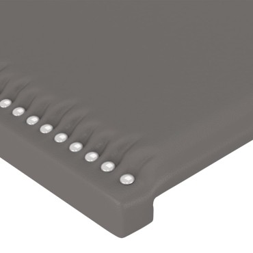 vidaXL Κεφαλάρι με Πτερύγια Γκρι 163x16x78/88cm Συνθετικό Δέρμα 1 τεμ.