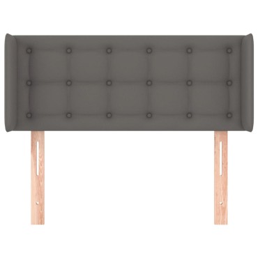 vidaXL Κεφαλάρι με Πτερύγια Γκρι 93x16x78/88cm Συνθετικό Δέρμα 1 τεμ.