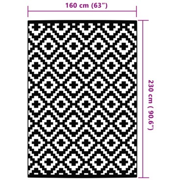 vidaXL Χαλί εξωτερικού χώρου ARAKIL Γκρι 160x230 cm PP