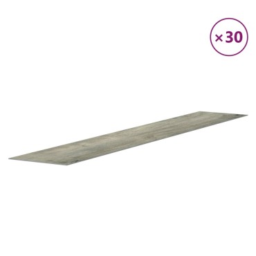 vidaXL Πάνελ Τοίχου Ξύλινη Εμφάνιση Γκρι 4,12 μ² από PVC