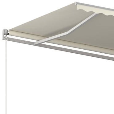 vidaXL Τέντα Συρόμενη Χειροκίνητη Κρεμ 600x350 εκ.