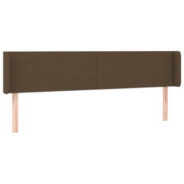 vidaXL Κεφαλάρι με Πτερύγια Σκούρο Καφέ 203x16x78/88cm Υφασμάτινο 1 τεμ.