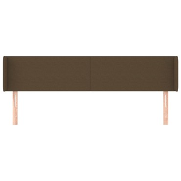 vidaXL Κεφαλάρι με Πτερύγια Σκούρο Καφέ 203x16x78/88cm Υφασμάτινο 1 τεμ.