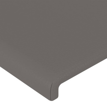 vidaXL Κεφαλάρι με Πτερύγια Γκρι 93x16x78/88cm Συνθετικό Δέρμα 1 τεμ.