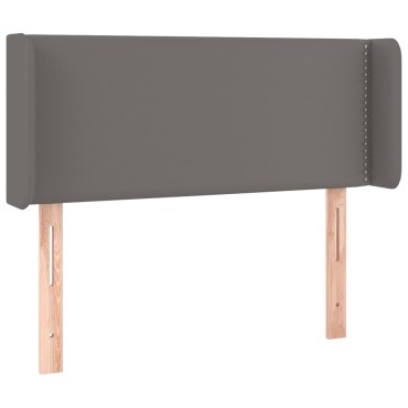 vidaXL Κεφαλάρι με Πτερύγια Γκρι 93x16x78/88cm Συνθετικό Δέρμα 1 τεμ.