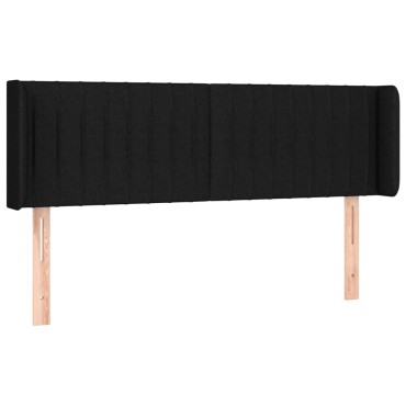vidaXL Κεφαλάρι με Πτερύγια Μαύρο 147x16x78/88cm Υφασμάτινο 1 τεμ.