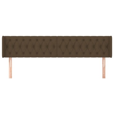 vidaXL Κεφαλάρι με Πτερύγια Σκούρο Καφέ 203x16x78/88cm Υφασμάτινο 1 τεμ.