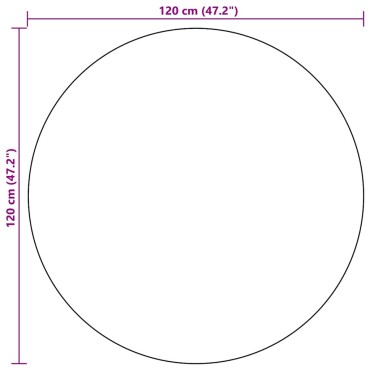 vidaXL Χαλί εξωτερικού χώρου ARAKIL Μαύρο Ø120 cm PP