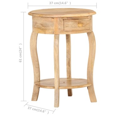 vidaXL Τραπεζάκι Βοηθητικό 37x37x61cm από Μασίφ Ξύλο Μάνγκο 1 τεμ.