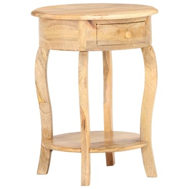 vidaXL Τραπεζάκι Βοηθητικό 37x37x61cm από Μασίφ Ξύλο Μάνγκο 1 τεμ.