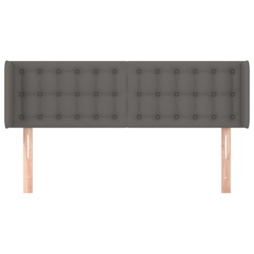 vidaXL Κεφαλάρι με Πτερύγια Γκρι 147x16x78/88cm Συνθετικό Δέρμα 1 τεμ.