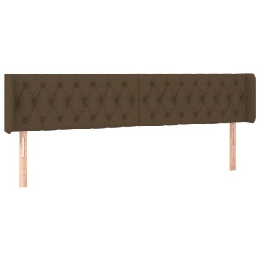 vidaXL Κεφαλάρι με Πτερύγια Σκούρο Καφέ 183x16x78/88cm Υφασμάτινο 1 τεμ.