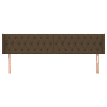 vidaXL Κεφαλάρι με Πτερύγια Σκούρο Καφέ 183x16x78/88cm Υφασμάτινο 1 τεμ.