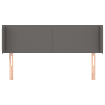 vidaXL Κεφαλάρι με Πτερύγια Γκρι 147x16x78/88cm Συνθετικό Δέρμα 1 τεμ.