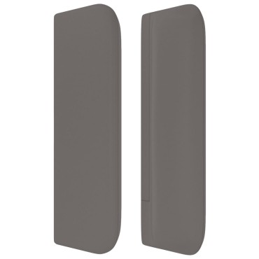 vidaXL Κεφαλάρι με Πτερύγια Γκρι 147x16x78/88cm Συνθετικό Δέρμα 1 τεμ.