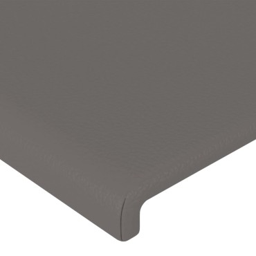 vidaXL Κεφαλάρι με Πτερύγια Γκρι 147x16x78/88cm Συνθετικό Δέρμα 1 τεμ.