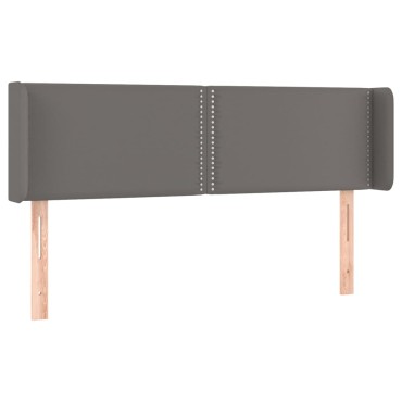 vidaXL Κεφαλάρι με Πτερύγια Γκρι 147x16x78/88cm Συνθετικό Δέρμα 1 τεμ.