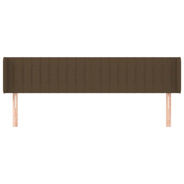 vidaXL Κεφαλάρι με Πτερύγια Σκούρο Καφέ 163x16x78/88cm Υφασμάτινο 1 τεμ.