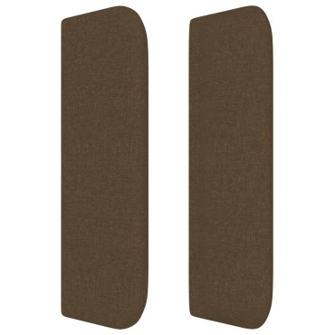 vidaXL Κεφαλάρι με Πτερύγια Σκούρο Καφέ 163x16x78/88cm Υφασμάτινο 1 τεμ.