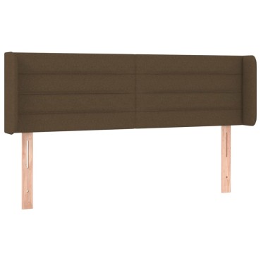 vidaXL Κεφαλάρι με Πτερύγια Σκούρο Καφέ 147x16x78/88cm Υφασμάτινο 1 τεμ.