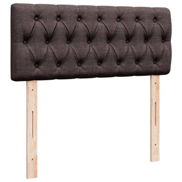 vidaXL Κρεβάτι Boxspring με Στρώμα Σκούρο Καφέ 120x200 εκ. Υφασμάτινο