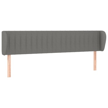 vidaXL Κεφαλάρι με Πτερύγια Σκούρο Γκρι 203x23x78/88cm Υφασμάτινο 1 τεμ.
