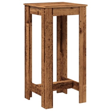 vidaXL Τραπέζι Μπαρ Όψη Παλαιού Ξύλου 51x50x103,5cm Επεξ. Ξύλο 1 τεμ.