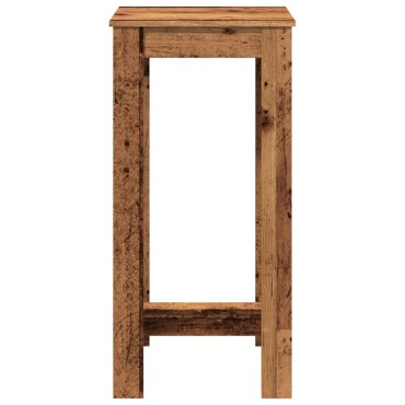 vidaXL Τραπέζι Μπαρ Όψη Παλαιού Ξύλου 51x50x103,5cm Επεξ. Ξύλο 1 τεμ.