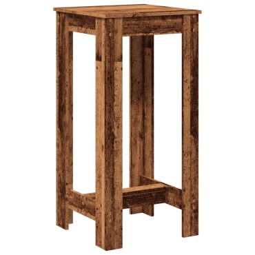 vidaXL Τραπέζι Μπαρ Όψη Παλαιού Ξύλου 51x50x103,5cm Επεξ. Ξύλο 1 τεμ.