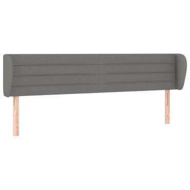 vidaXL Κεφαλάρι με Πτερύγια Σκούρο Γκρι 163x23x78/88cm Υφασμάτινο 1 τεμ.