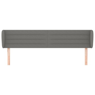 vidaXL Κεφαλάρι με Πτερύγια Σκούρο Γκρι 163x23x78/88cm Υφασμάτινο 1 τεμ.