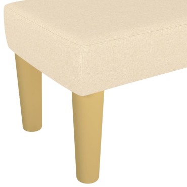 vidaXL Πάγκος Κρεμ 100x30x30cm Υφασμάτινος 1 τεμ.