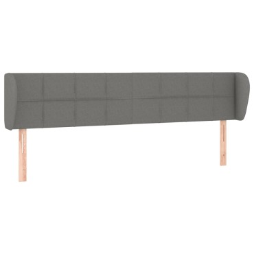 vidaXL Κεφαλάρι με Πτερύγια Σκούρο Γκρι 163x23x78/88cm Υφασμάτινο 1 τεμ.