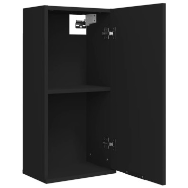 vidaXL Ντουλάπι Μπάνιου Επιτοίχιο Μαύρο 32x20x67cm 1 τεμ.