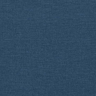 vidaXL Κρεβάτι Boxspring με Στρώμα Μπλε 140x190cm Υφασμάτινο 1 τεμ. - Μονό