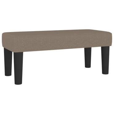 vidaXL Κρεβάτι Boxspring με Στρώμα Taupe 90x190 εκ.Υφασμάτινο