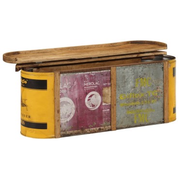 vidaXL Πάγκος Αποθήκευσης/Μπουφές 120x30x40cm Μασίφ Ανακυκλωμένο Ξύλο 1 τεμ.