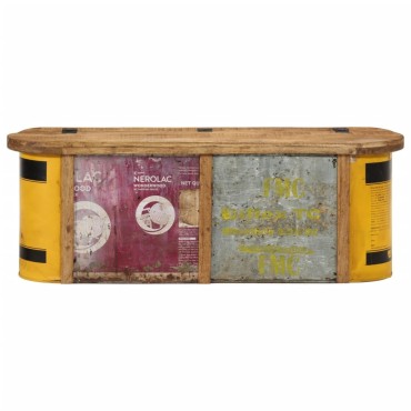 vidaXL Πάγκος Αποθήκευσης/Μπουφές 120x30x40cm Μασίφ Ανακυκλωμένο Ξύλο 1 τεμ.