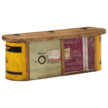 vidaXL Πάγκος Αποθήκευσης/Μπουφές 120x30x40cm Μασίφ Ανακυκλωμένο Ξύλο 1 τεμ.