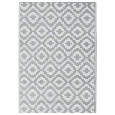 vidaXL Χαλί εξωτερικού χώρου ARAKIL Γκρι 140x200 cm PP